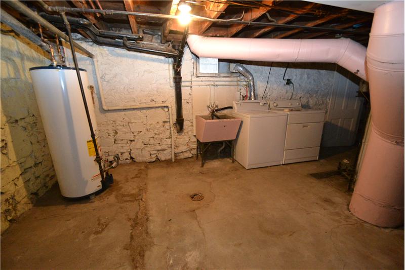 Basement Laundry and Hot Water Heater