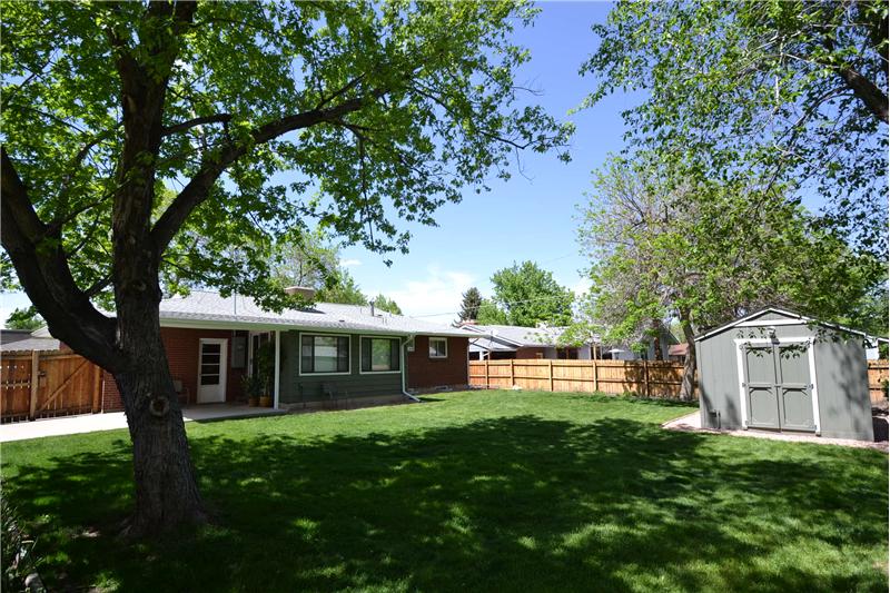 Backyard showing Shed