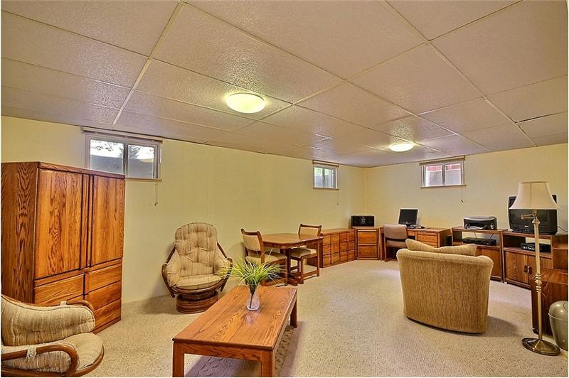 Family Room in Basement