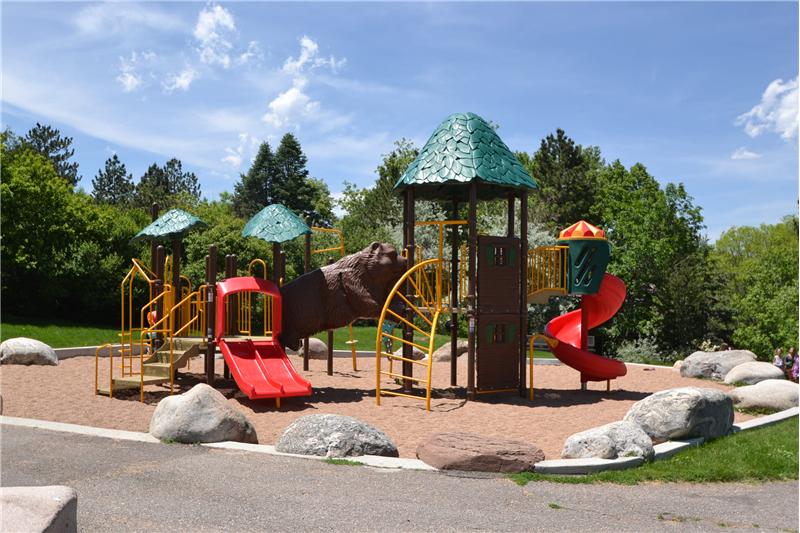 New Playground Equipment in Nearby Park