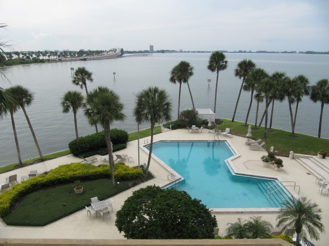 View Bayfront Pool from Balcony