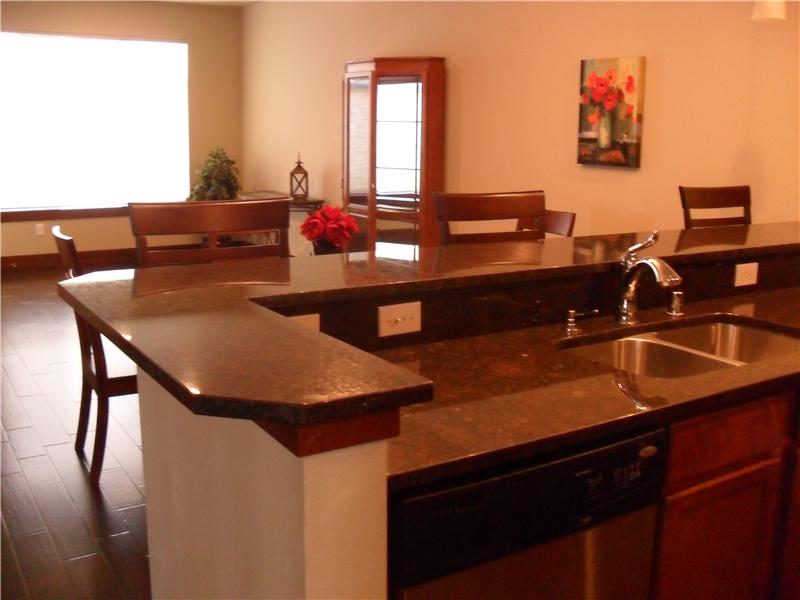 Another view into the living room from the kitchen