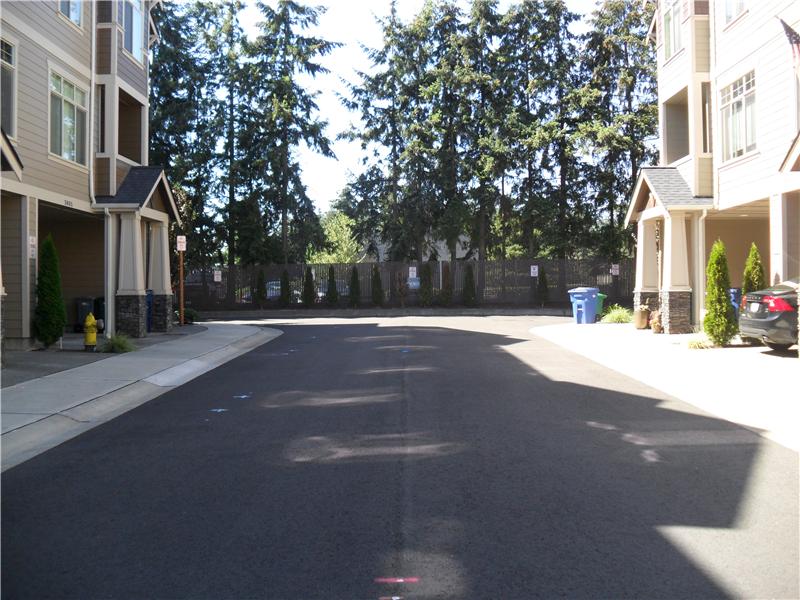 A  cul-de-sac at the end of the driveway!