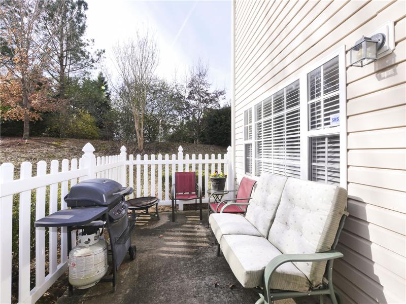 Fenced patio