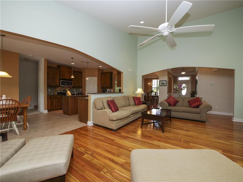 Open interior with arched openings