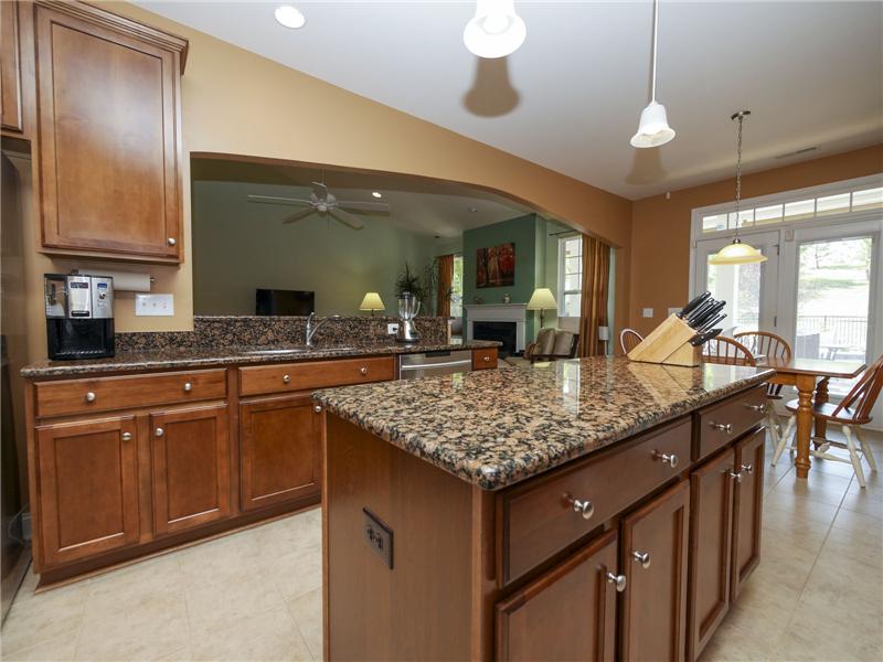 Abundant cabinetry and center island