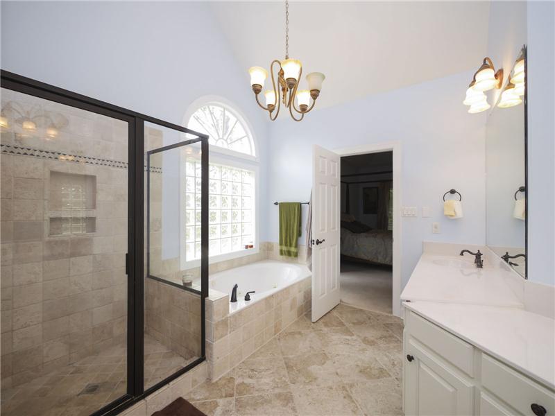 Luxury master bath with whirlpool tub