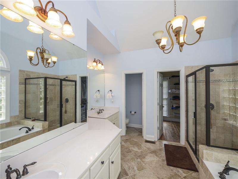 Tile shower and flooring