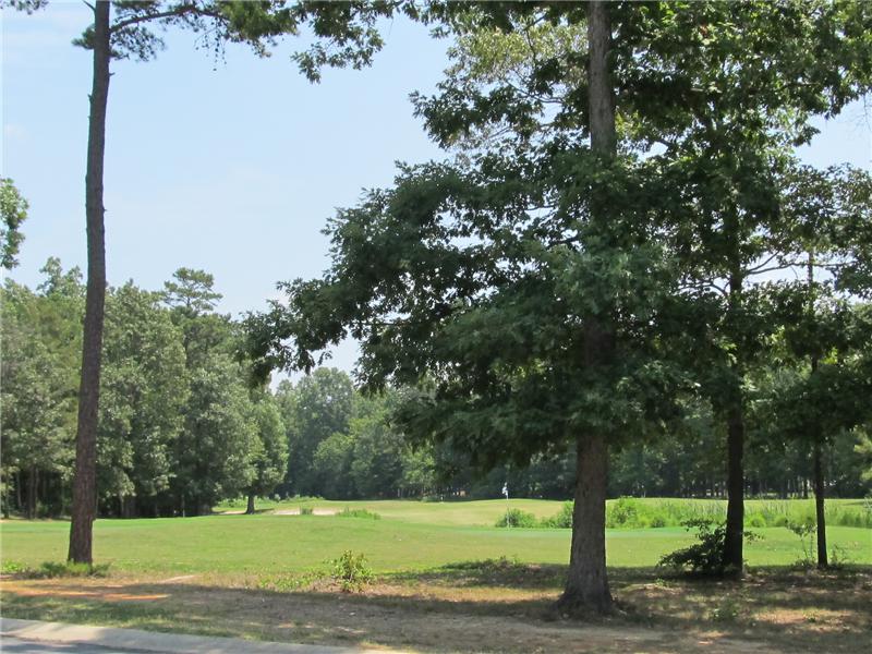 Golf course view from front of house