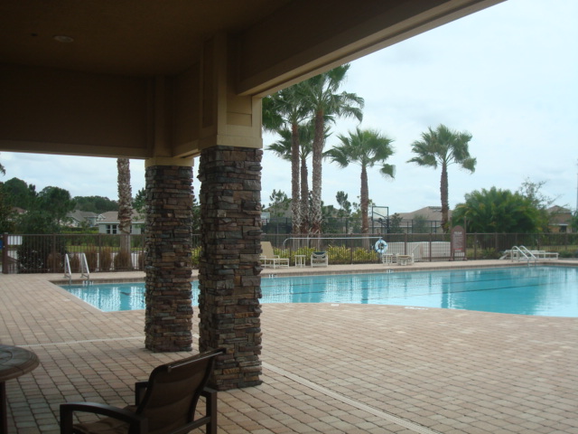 Covered lanai at the Clubhouse