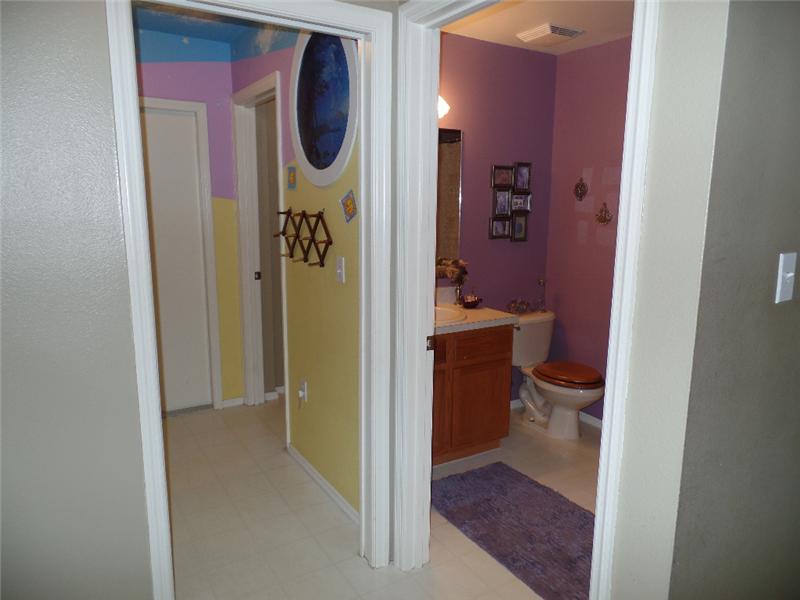 Laundry Room and Guest Bath from Hallway from Bedrooms 2, 3, and 4