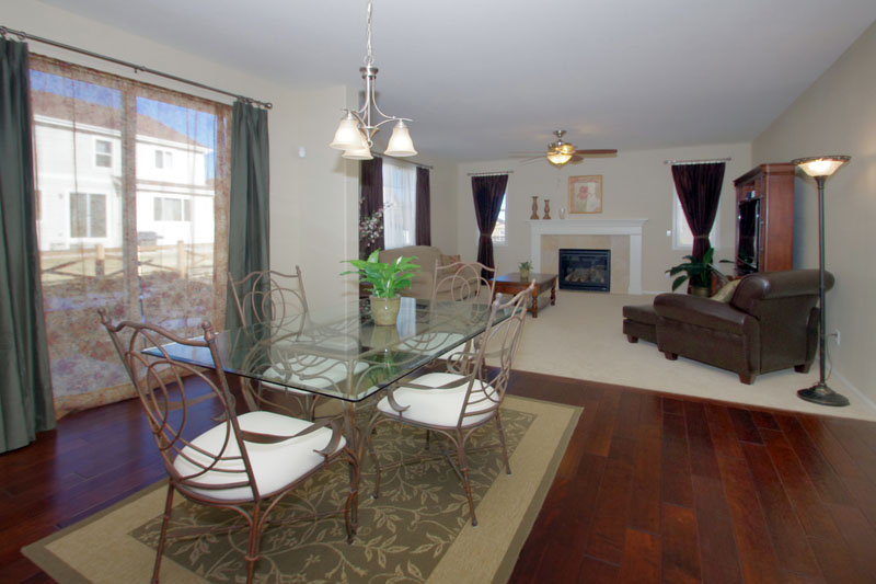 Spacious dining area, 8ft sliding glass door walks out to patio