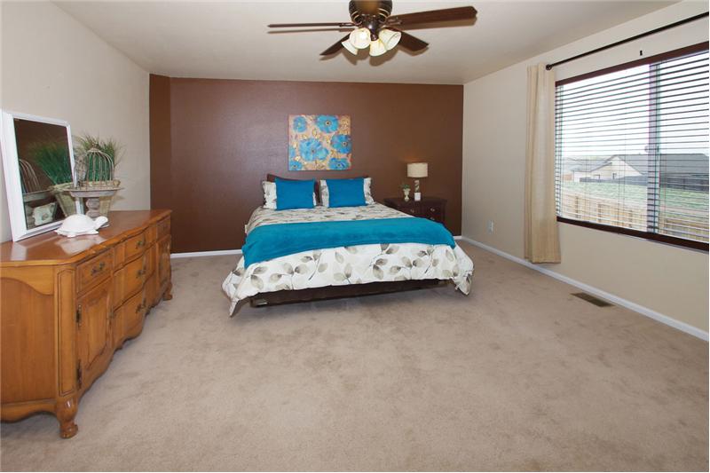 Sizable master bedroom with adjoining master bath