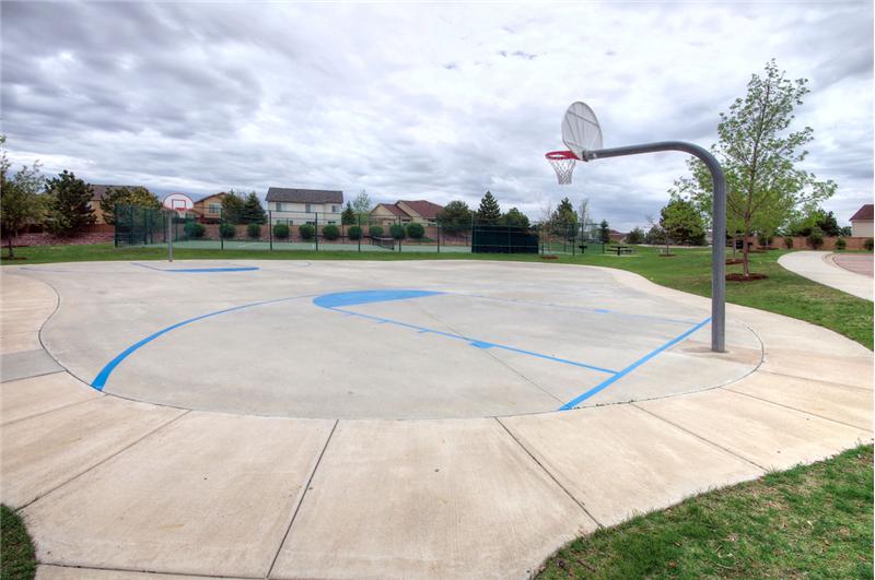 Neighborhood basketball courts