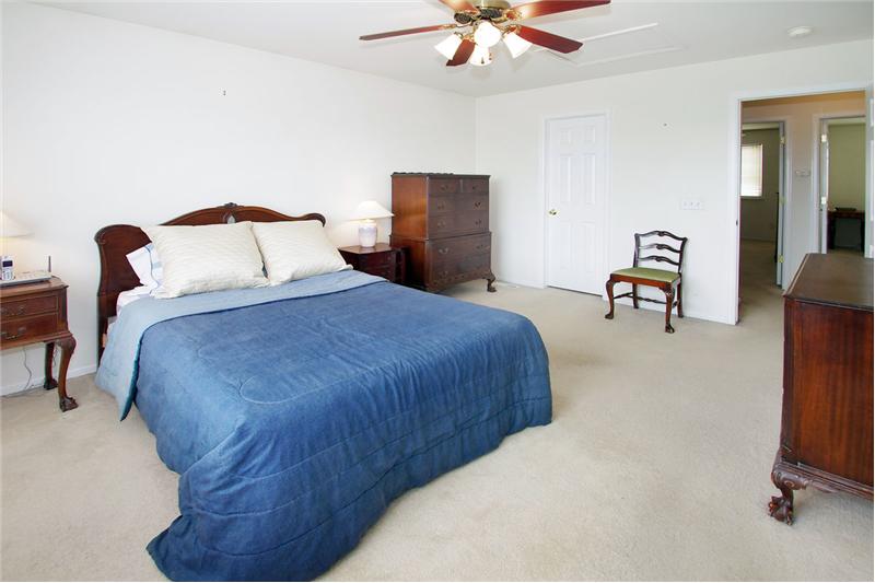 Master bedroom with walk in closet