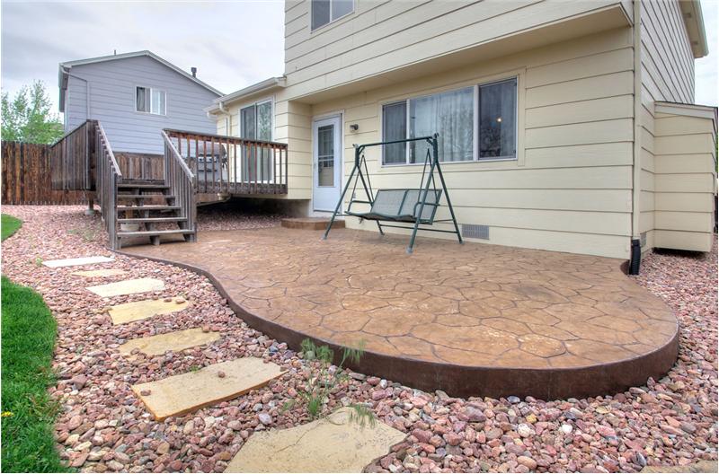 Large stamped patio!