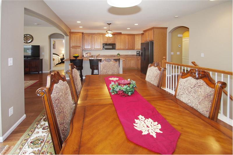 View of dining and kitchen