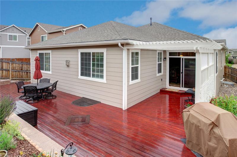 Rear view of home
