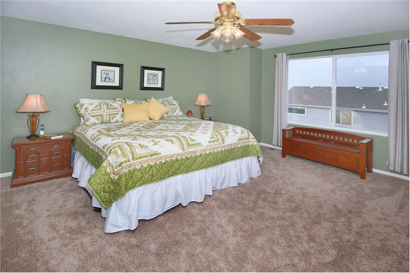 Sizable master bedroom with adjoining master bath