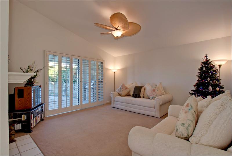 Living Room With Vaulted Ceiling