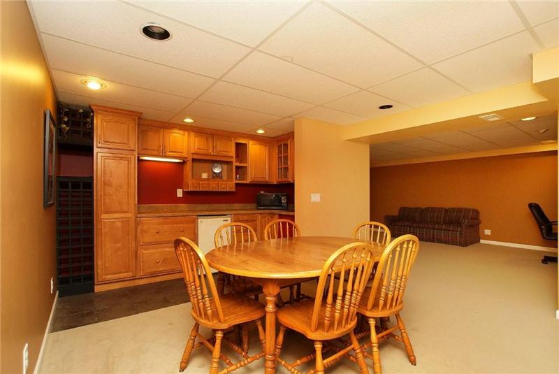 Lower level kitchen area
