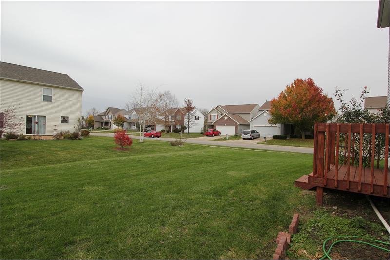 Backyard corner lot