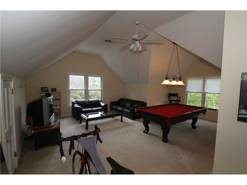 Finished room over garage.