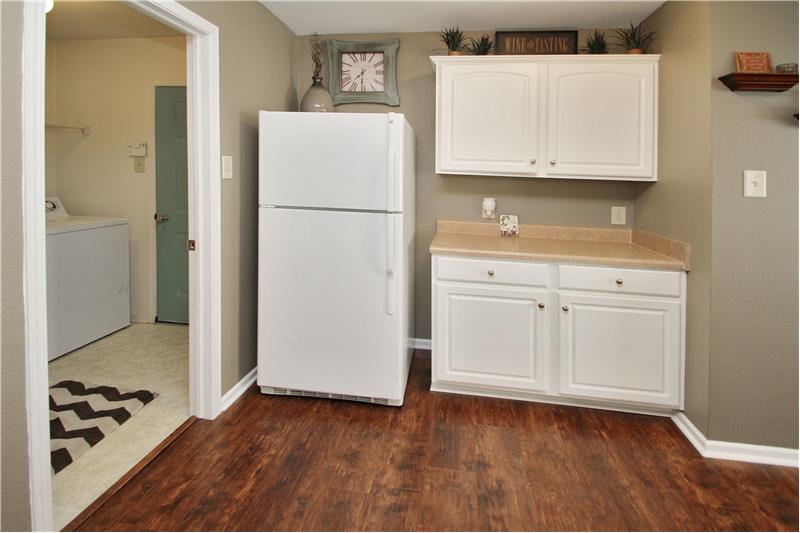 Plenty of cabinets.