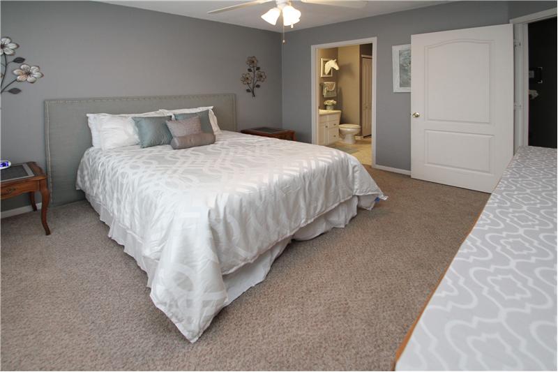 Sizable master bedroom.