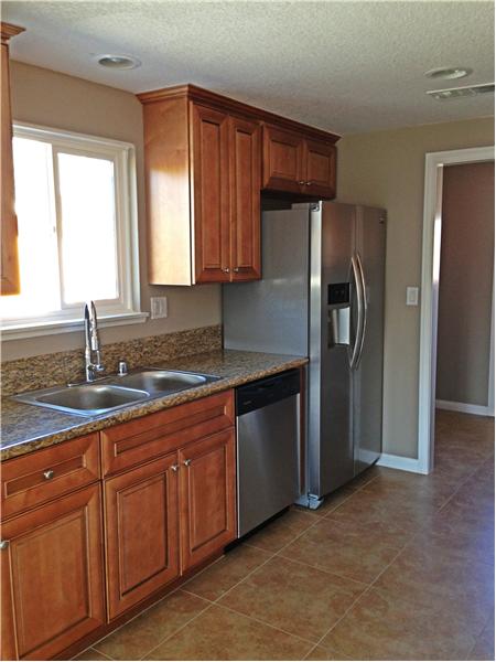 Kitchen with New Cabinets and Granite Counters