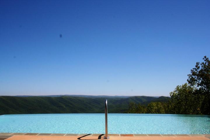 infinity pool during day