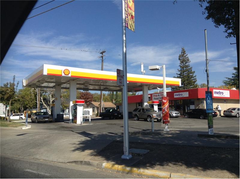 Shell Gas Station across the street