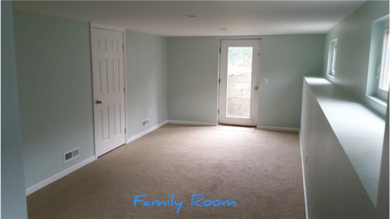Huge Family room with walkout to backyard