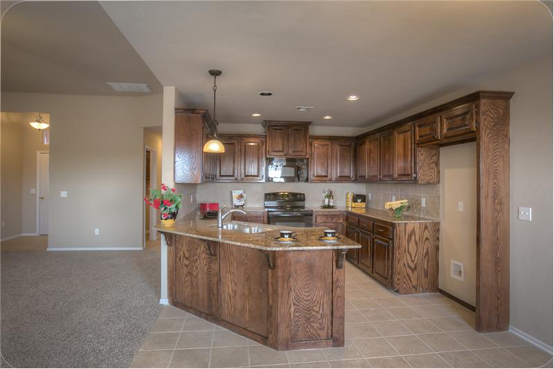 KITCHEN WITH GRANITE COUNTERTOPS
