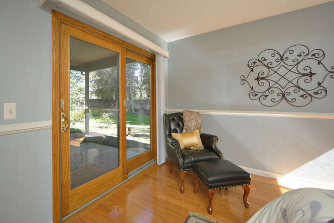 French sliding glass door to patio