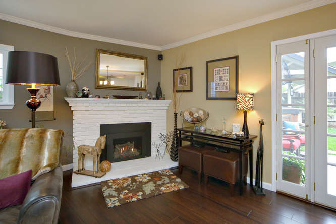 Cozy Gas Log Fireplace