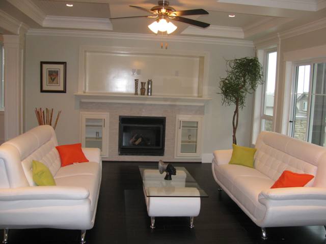 Living room with gas fireplace
