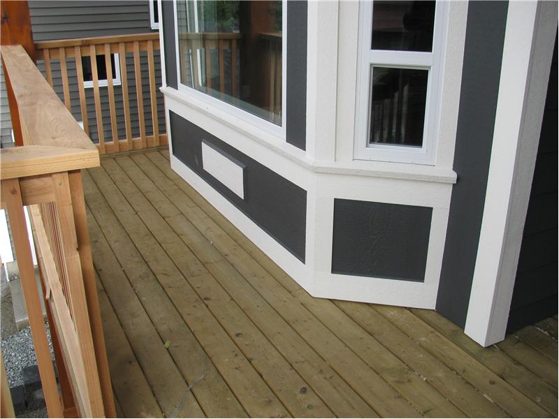 Front Porch with treated wood