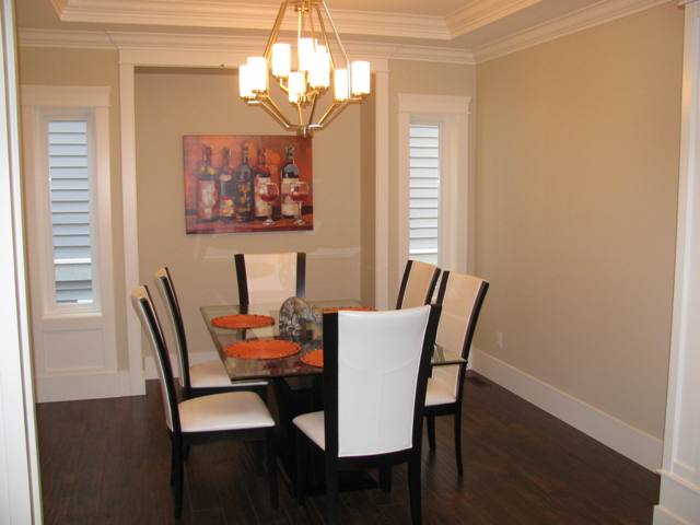 Dining room with two side windows