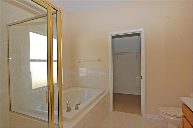 Master Bath with Dual Sinks, Large Walk-in Closet & Separate Tub and Shower