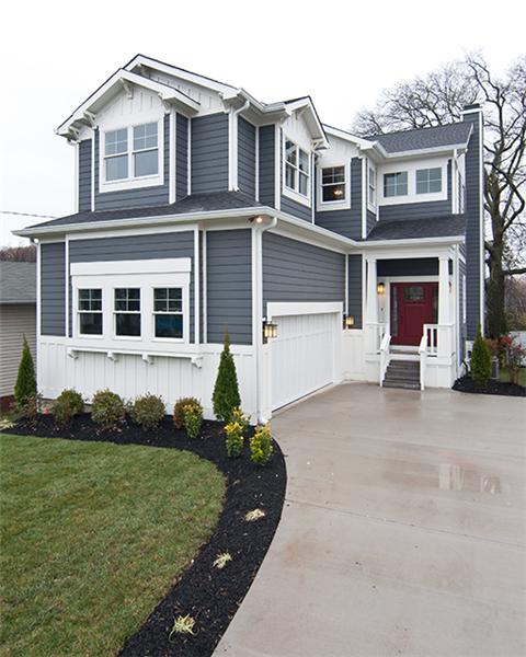 discreet  2-car garage from front