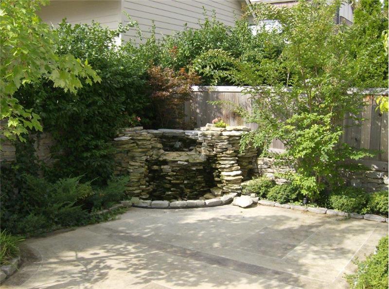 Waterfall on patio, in fact, one on each end