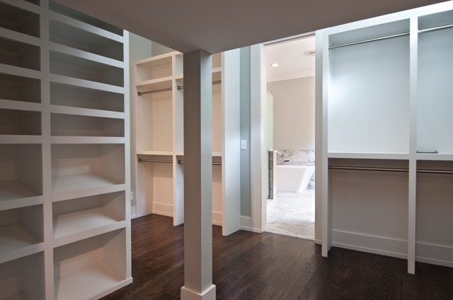 master closet with built-ins galore
