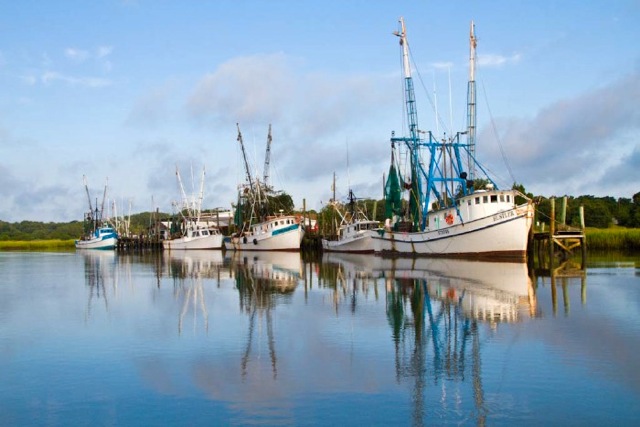 Beaufort Waterfront Boat Scenic Photo