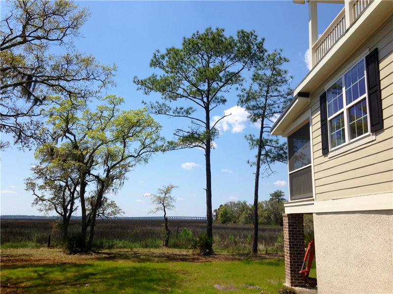 broad river bridge in the back of the new beaufort home for sale