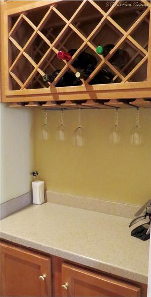 Butler's Pantry with Wine Rack and Corian Counters