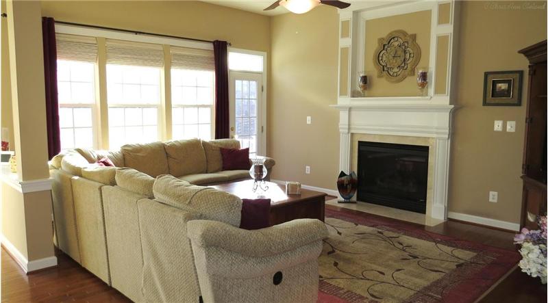 Family Room has a Gas Fireplace