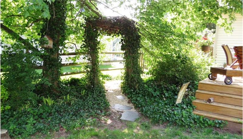 Ivy Trellis entry from side gate