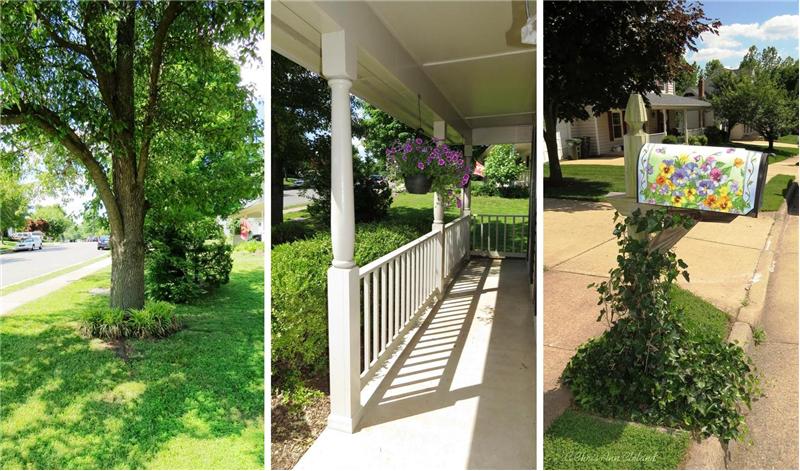 Covered Front Porch and Mature Tree for Shade