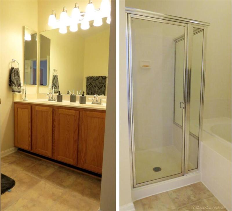Owner's Bathroom Sinks/Vanity and Stall Shower